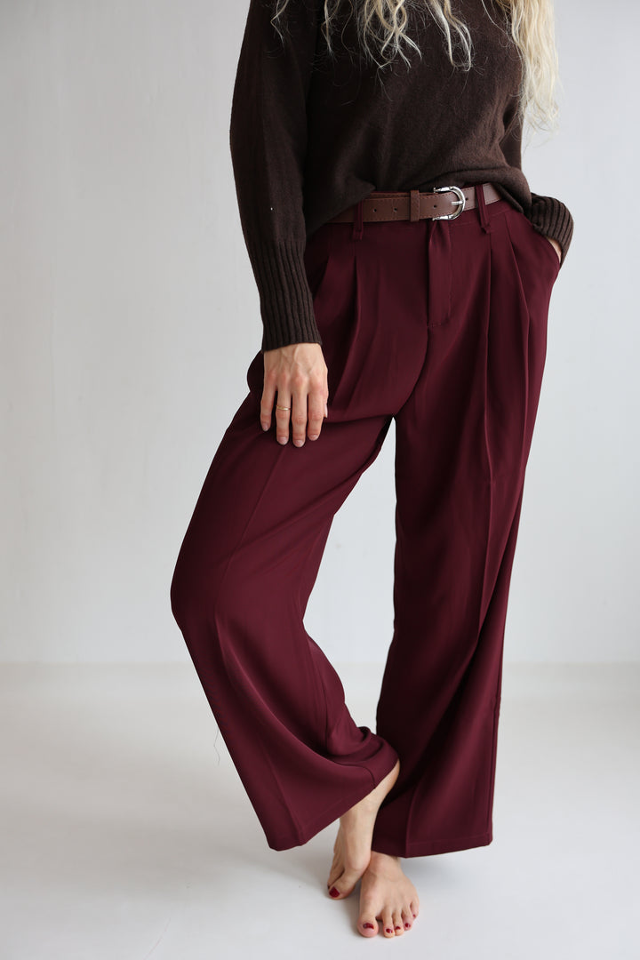 Bundfaltenhose mit Gürtel Anna