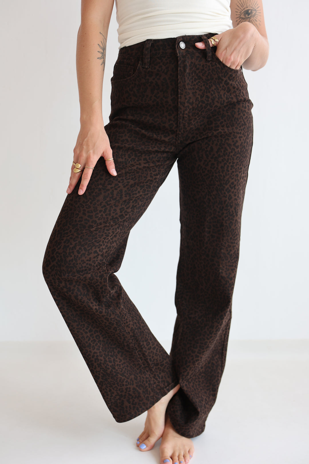 After Dark Animal Straight Fit Jeans