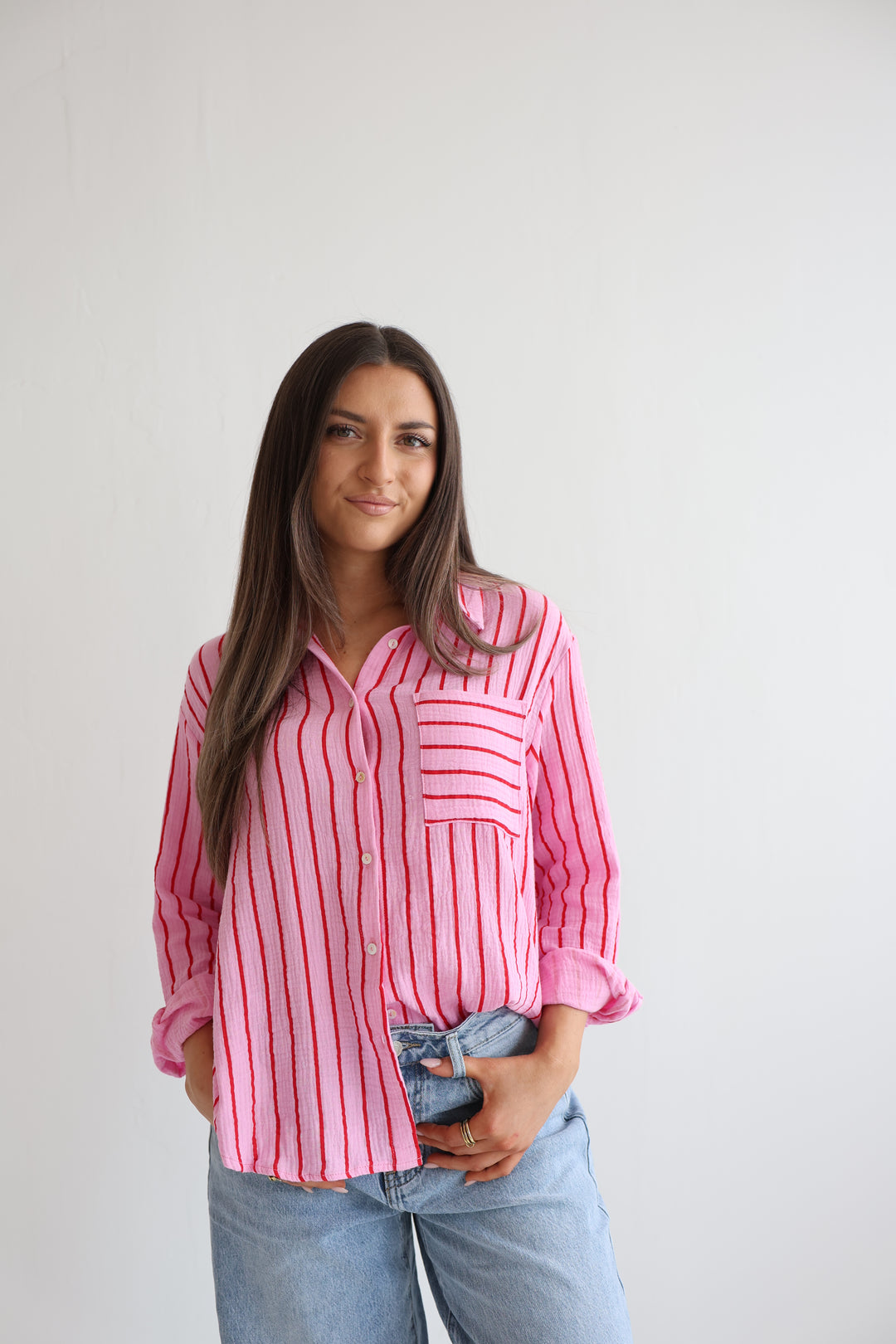 Musselinbluse Bubblegum Dreams