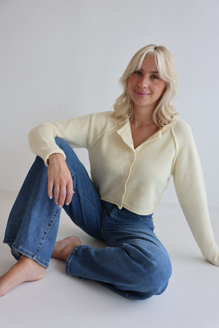 Cropped Super Fine Cardigan Luna