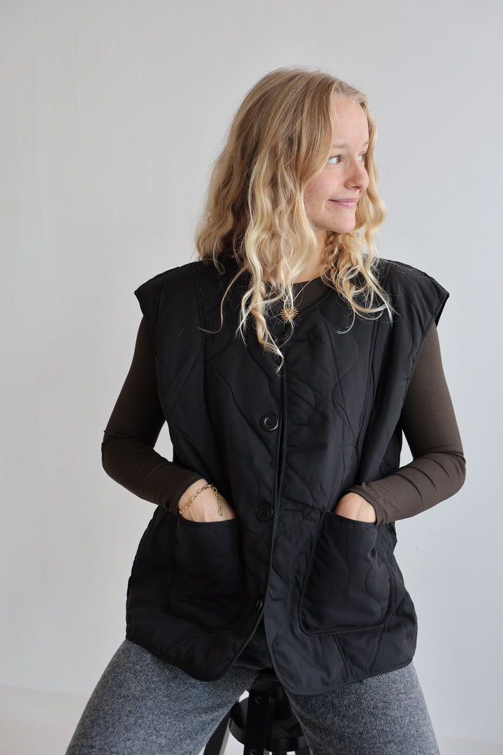 Black Puffer Vest