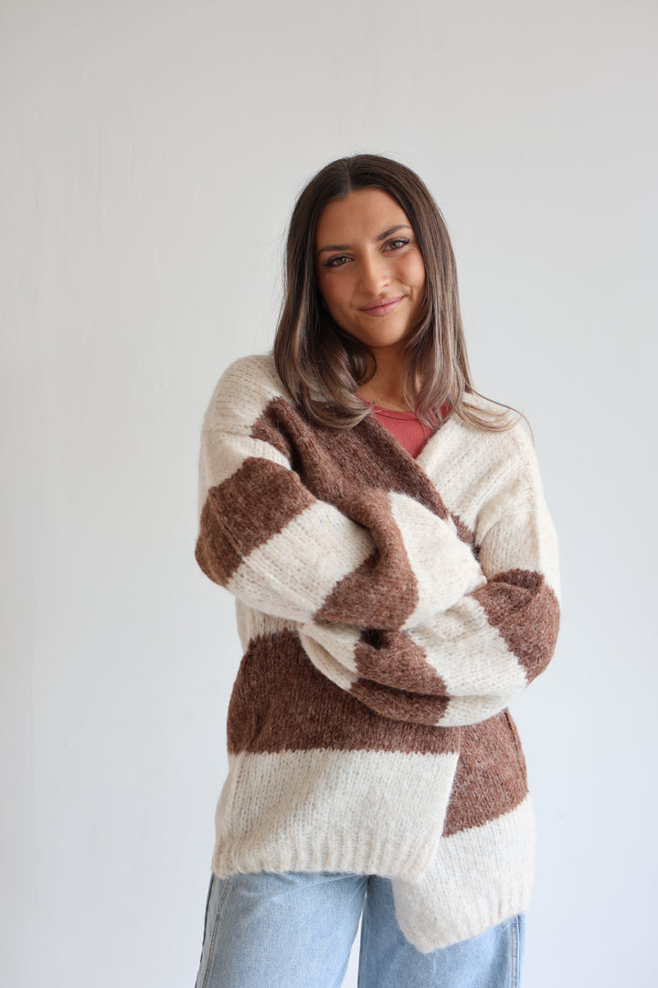 Cloudy Stripes Cardigan