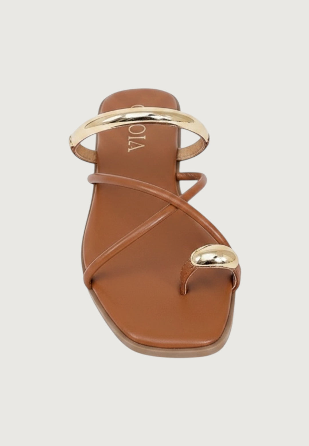 Gold Trim Toe Ring Sandals