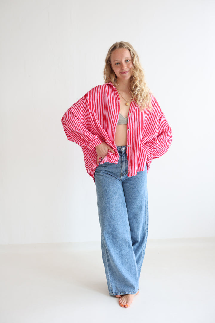 Gestreifte Musselinbluse Meadow