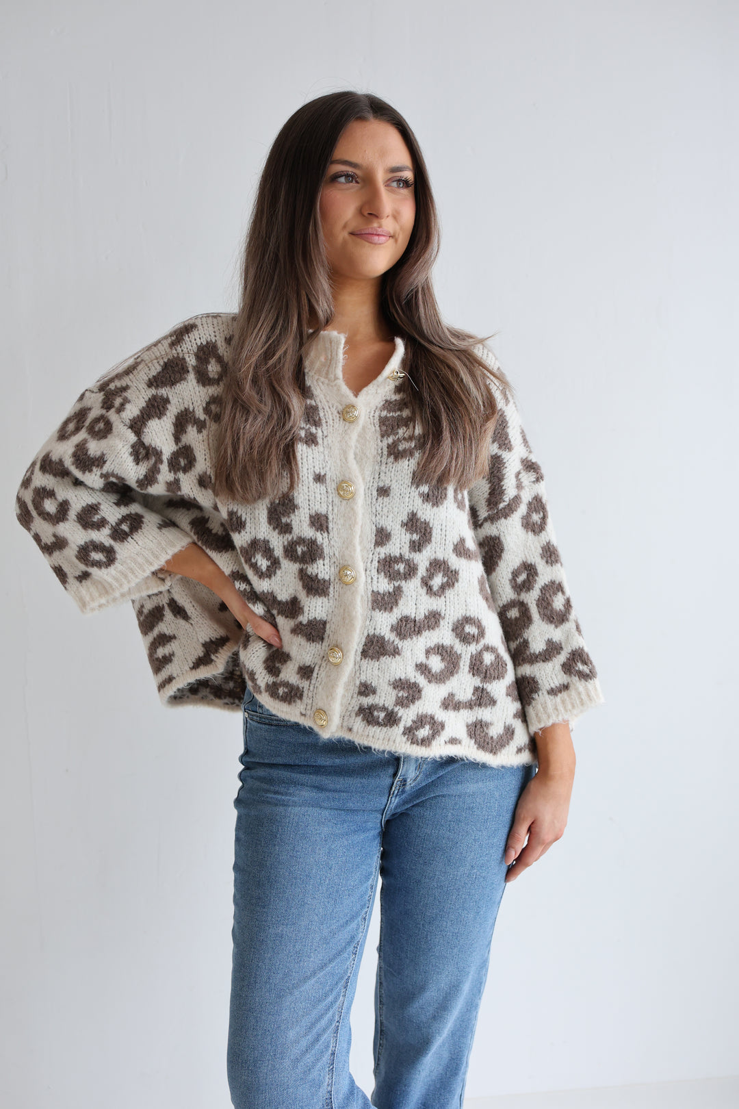 Leopard Glam Oversize Cardigan
