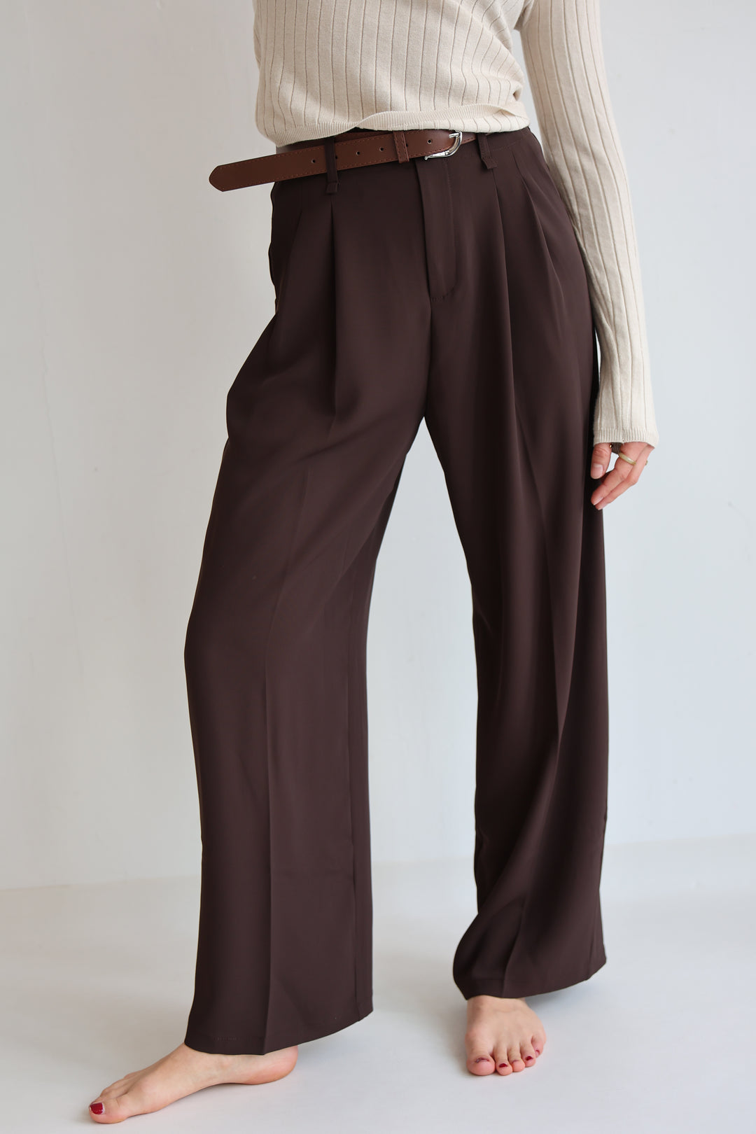 Bundfaltenhose mit Gürtel Anna