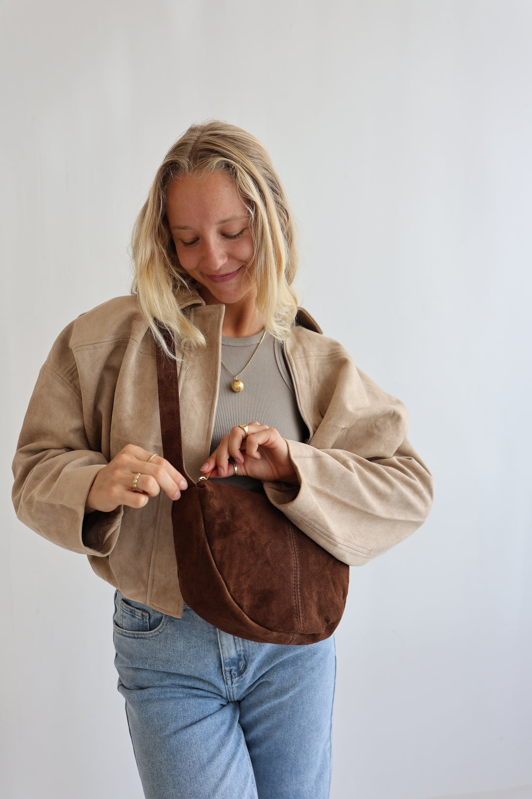 Wildledertasche Maple