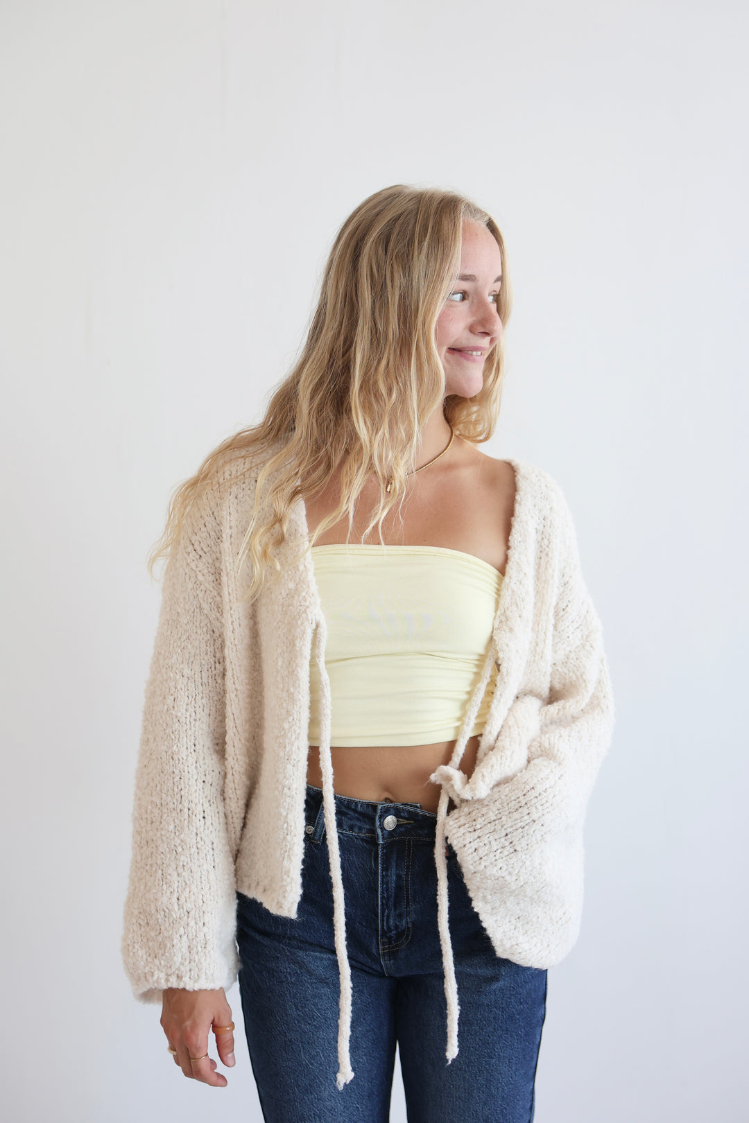 Cardigan Fluffy Tie