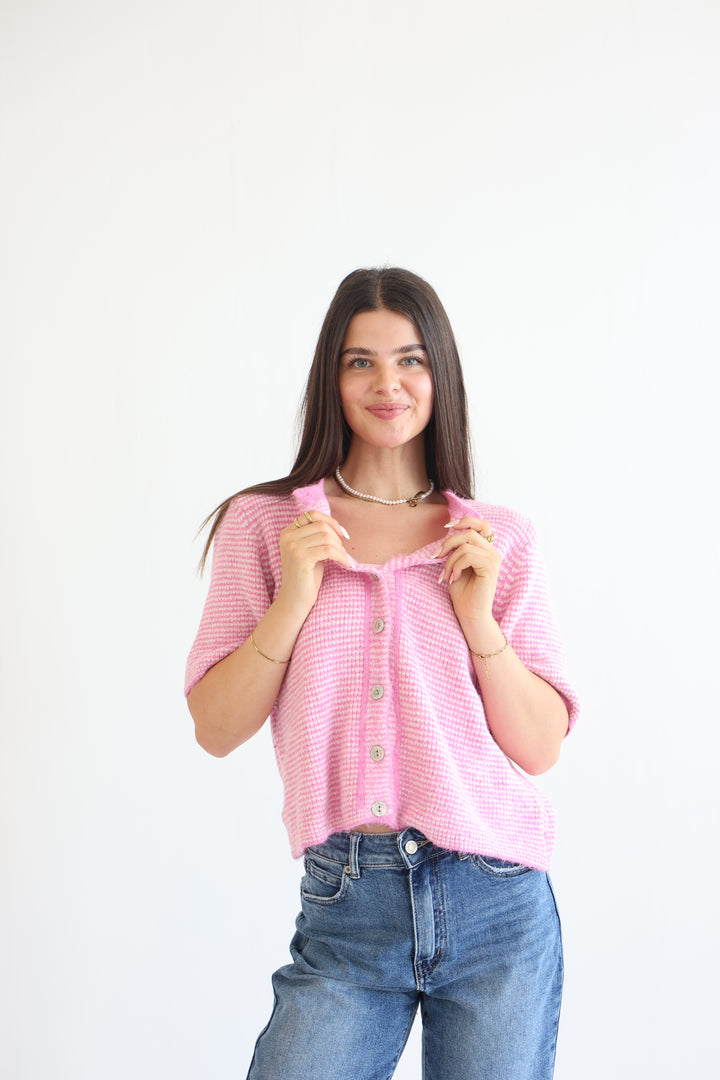 Little French Stripe Cardigan