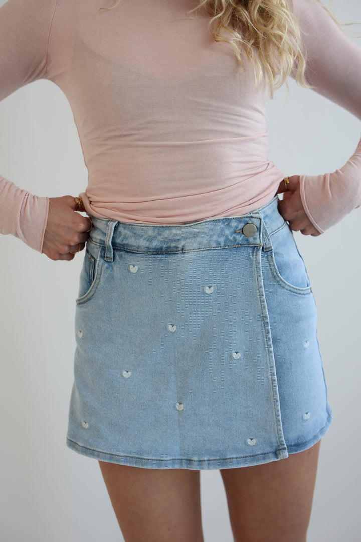 Jeans-Hosenrock Tiny Hearts