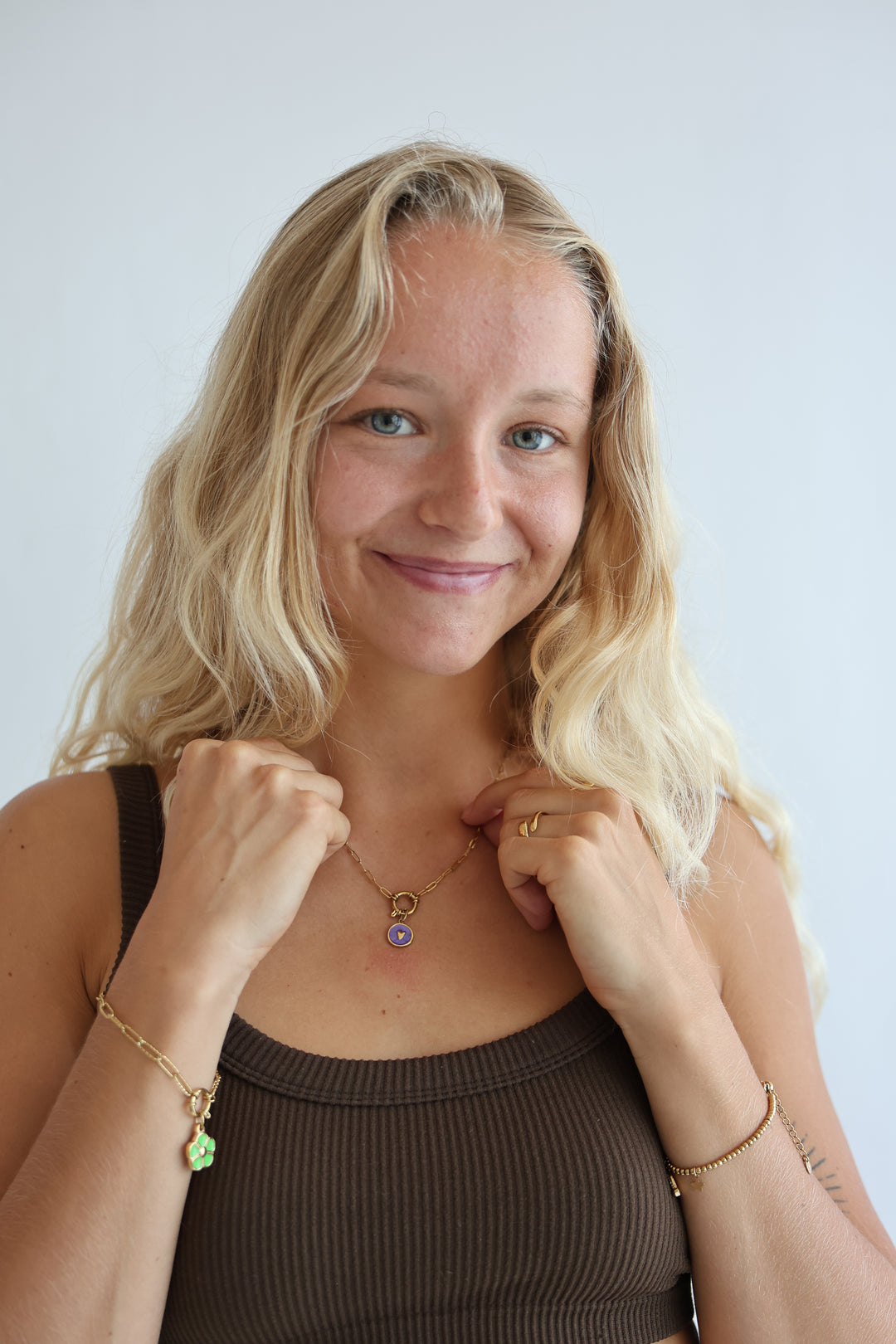 DIY Halskette Violet Hearts