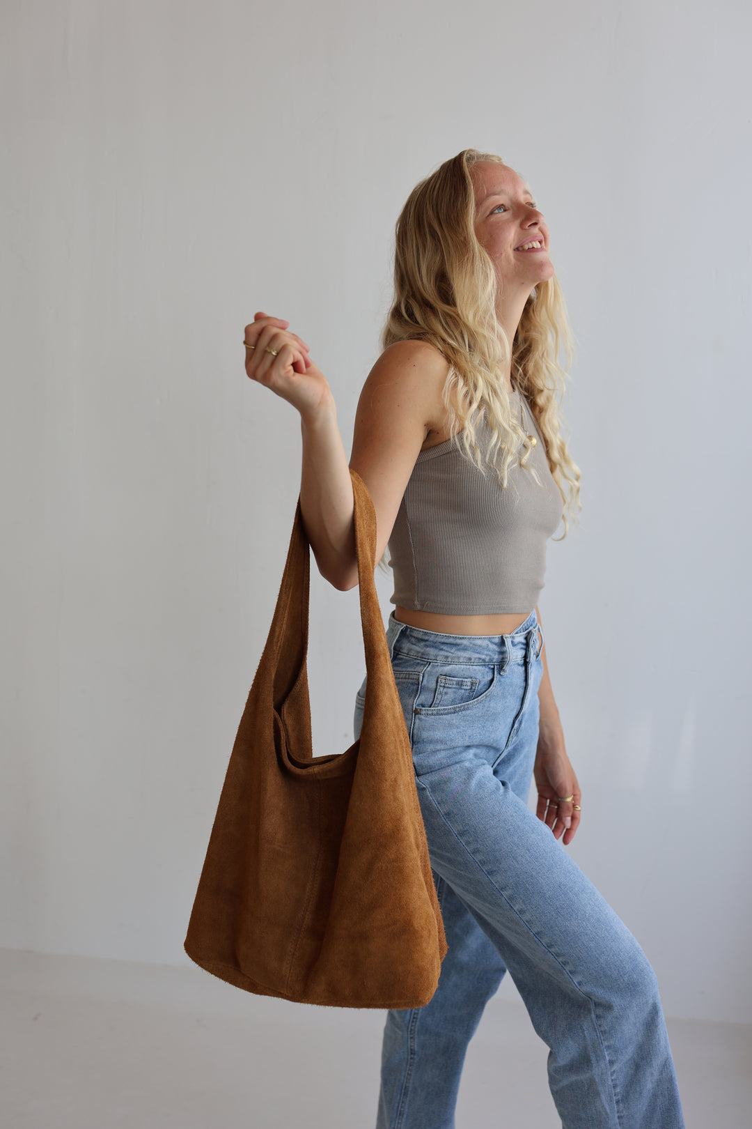 Handtasche aus Wildleder Chestnut Dream