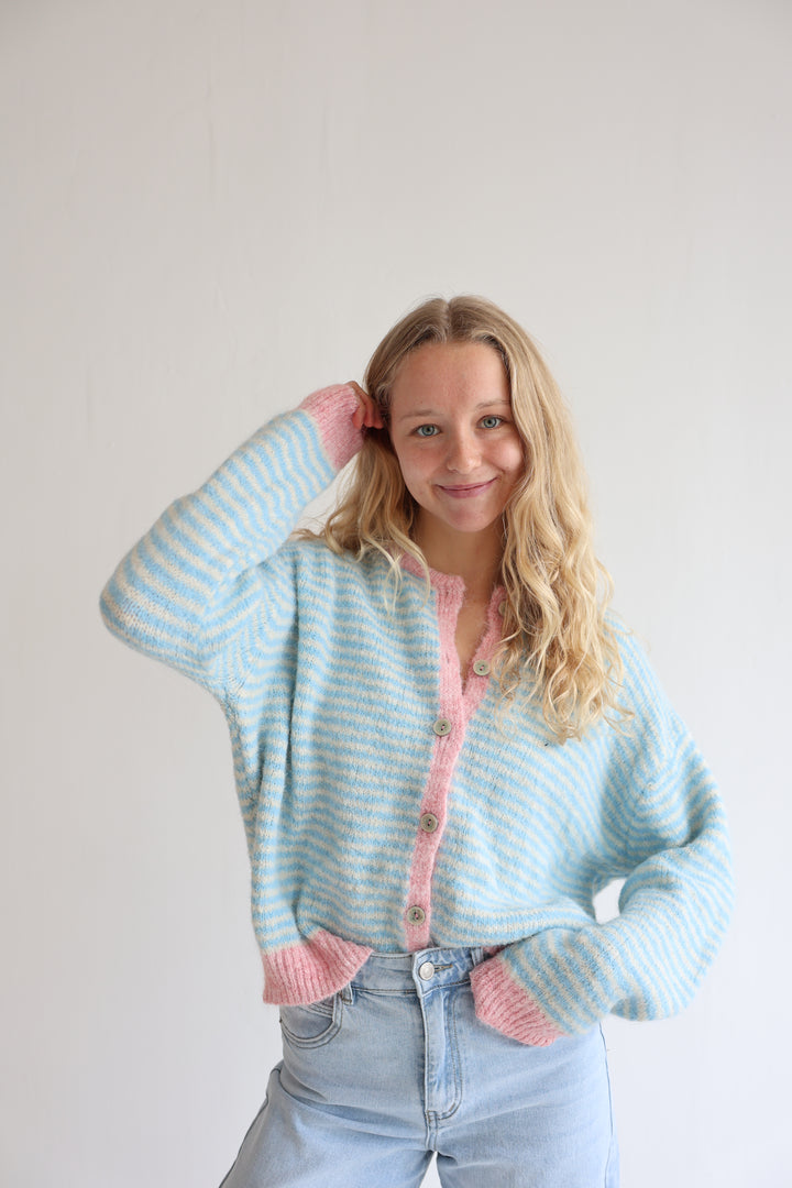 Gestreifter Cardigan Moodline Knit
