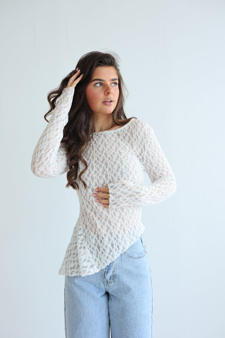 Asymmetric Mesh Longsleeve