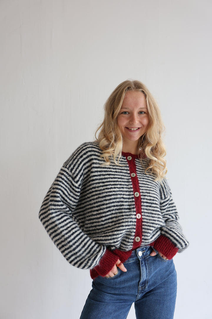 Gestreifter Cardigan Moodline Knit