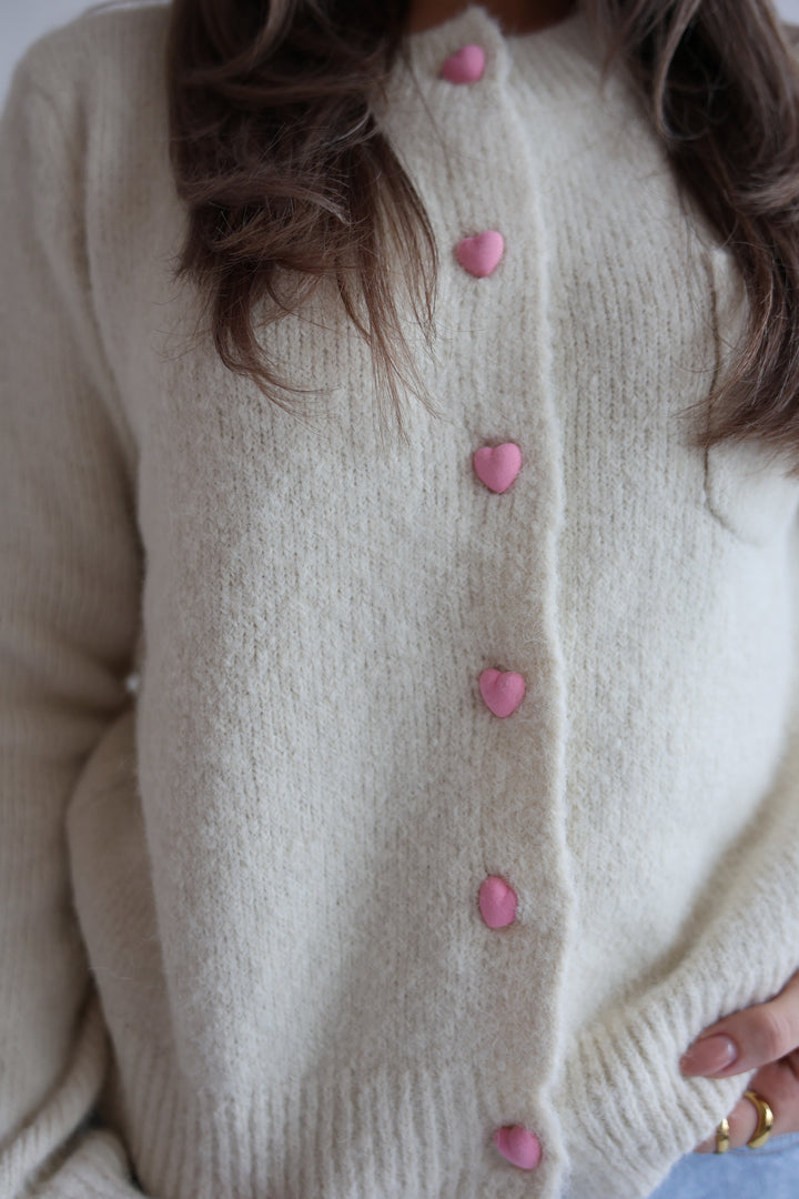 Cardigan Heart Button