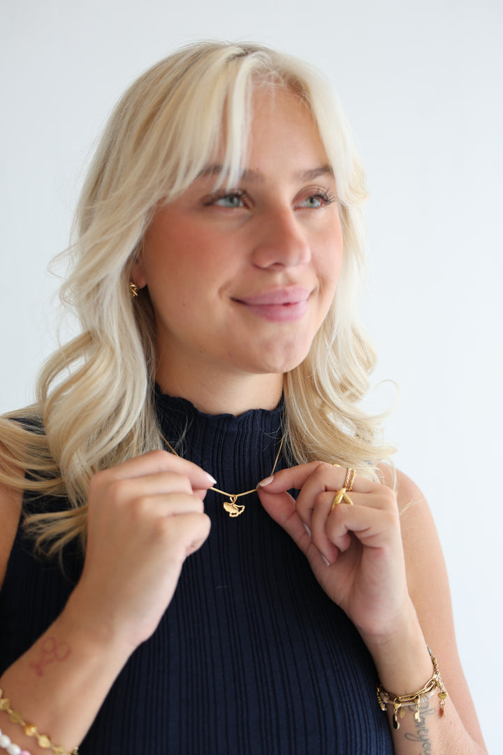 Halskette Golden Ginko