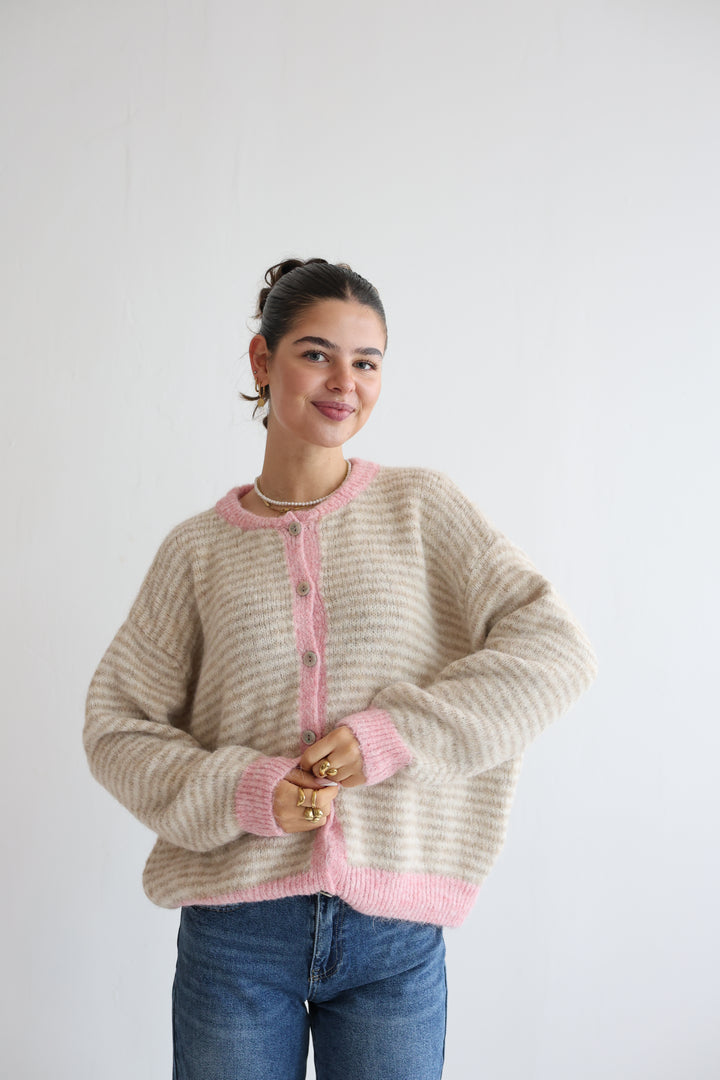 Gestreifter Cardigan Moodline Knit