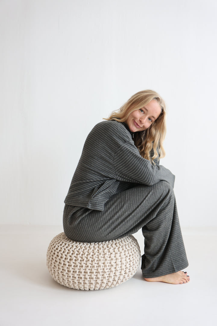 Marlow Stripe Zip Sweater