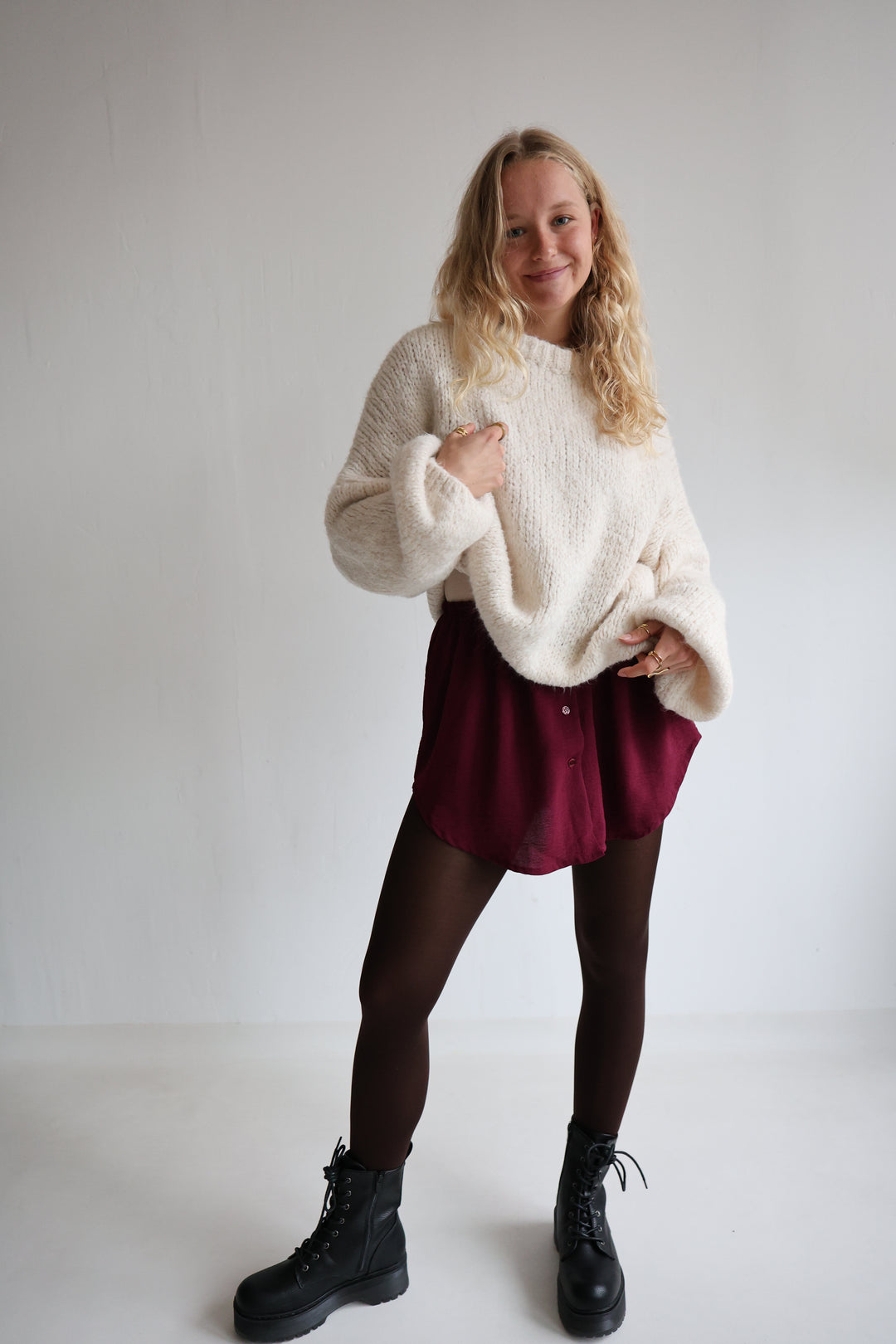 Einfarbiger Blusenrock