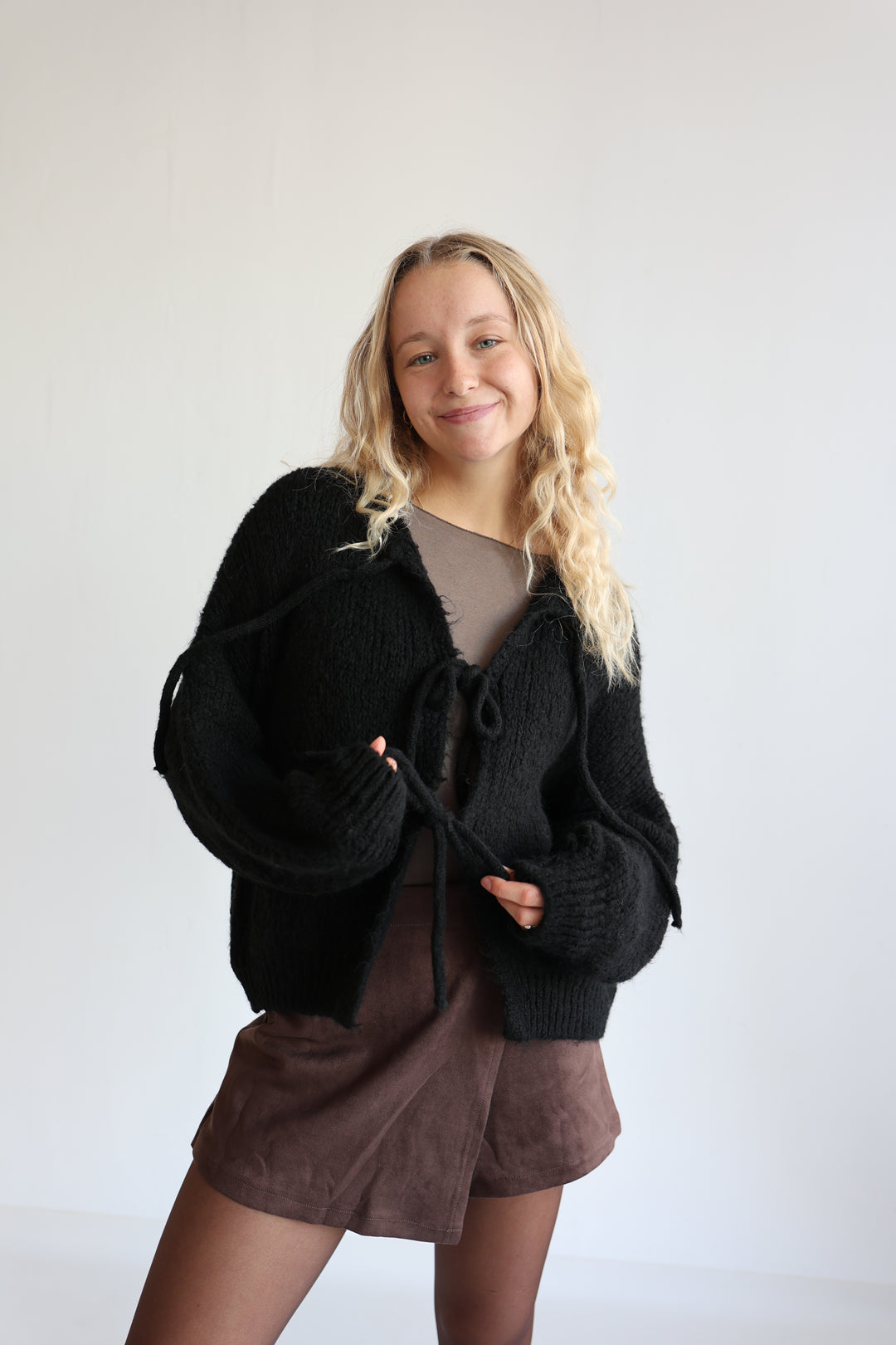 Langarm Cardigan mit Schleifen Lilly