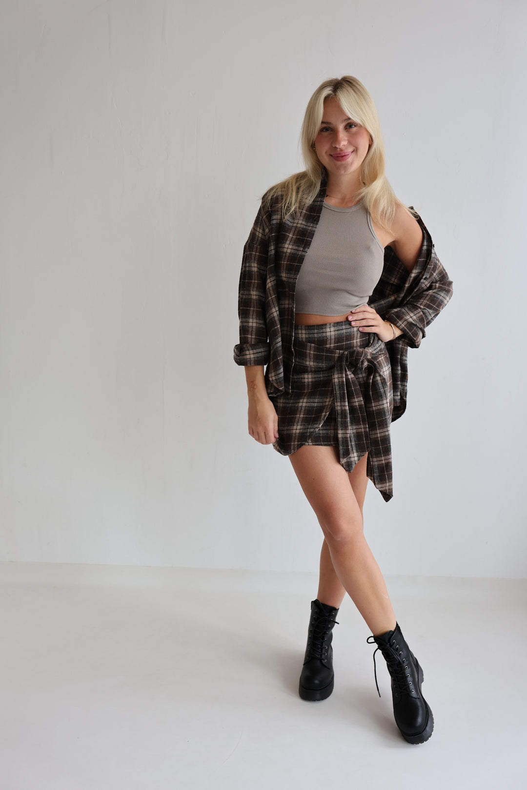 Karierter Rock Copper