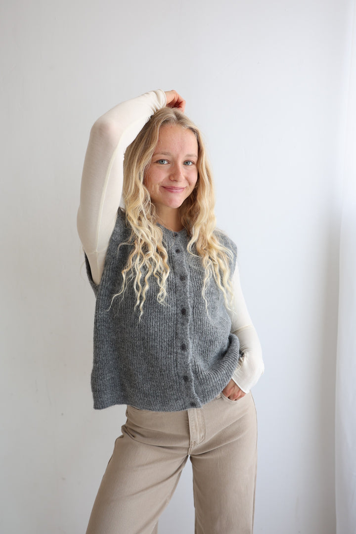 Einfarbige Weste Jolina