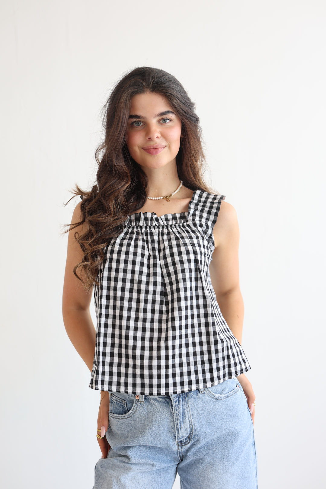 Smocked Ruffle Cami Top