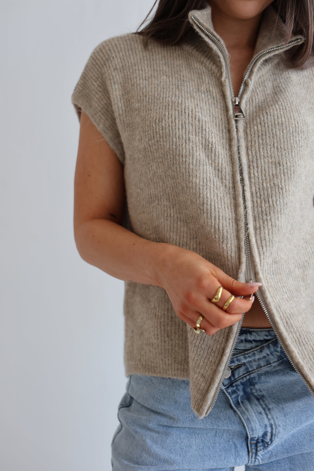 Casual Zipper Weste