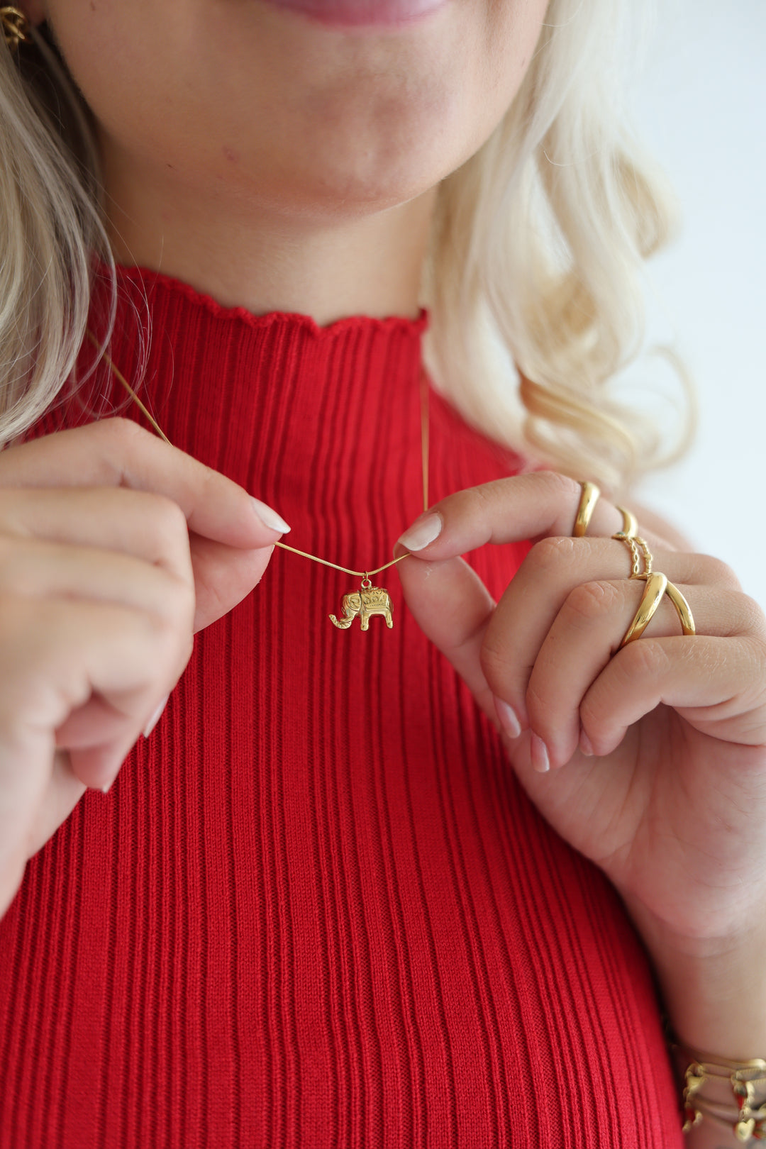 Halskette Golden Elephant