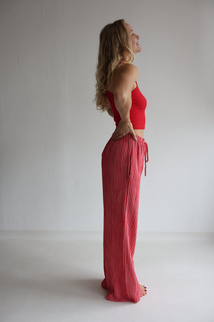 Lange Musselinhose mit Streifen Little Lines