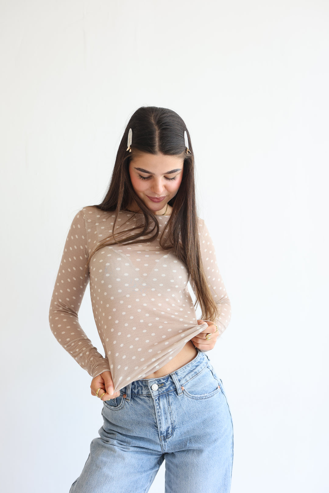 Polka Dots Cashmere Longsleeve