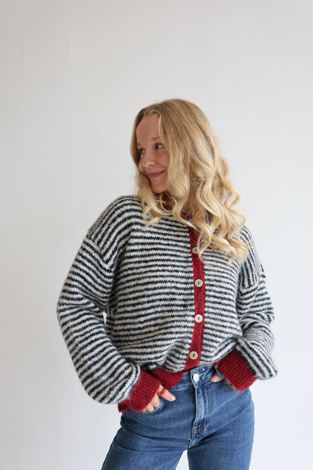 Gestreifter Cardigan Moodline Knit