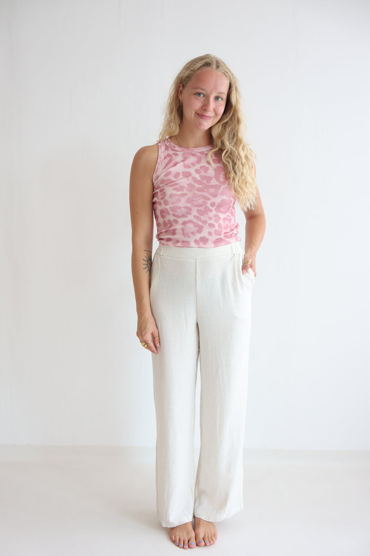 Soft Sand Linen Trousers