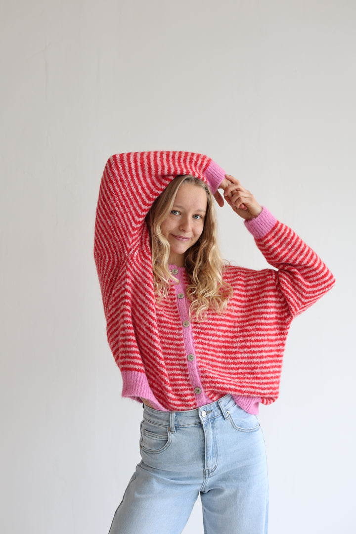Gestreifter Cardigan Moodline Knit