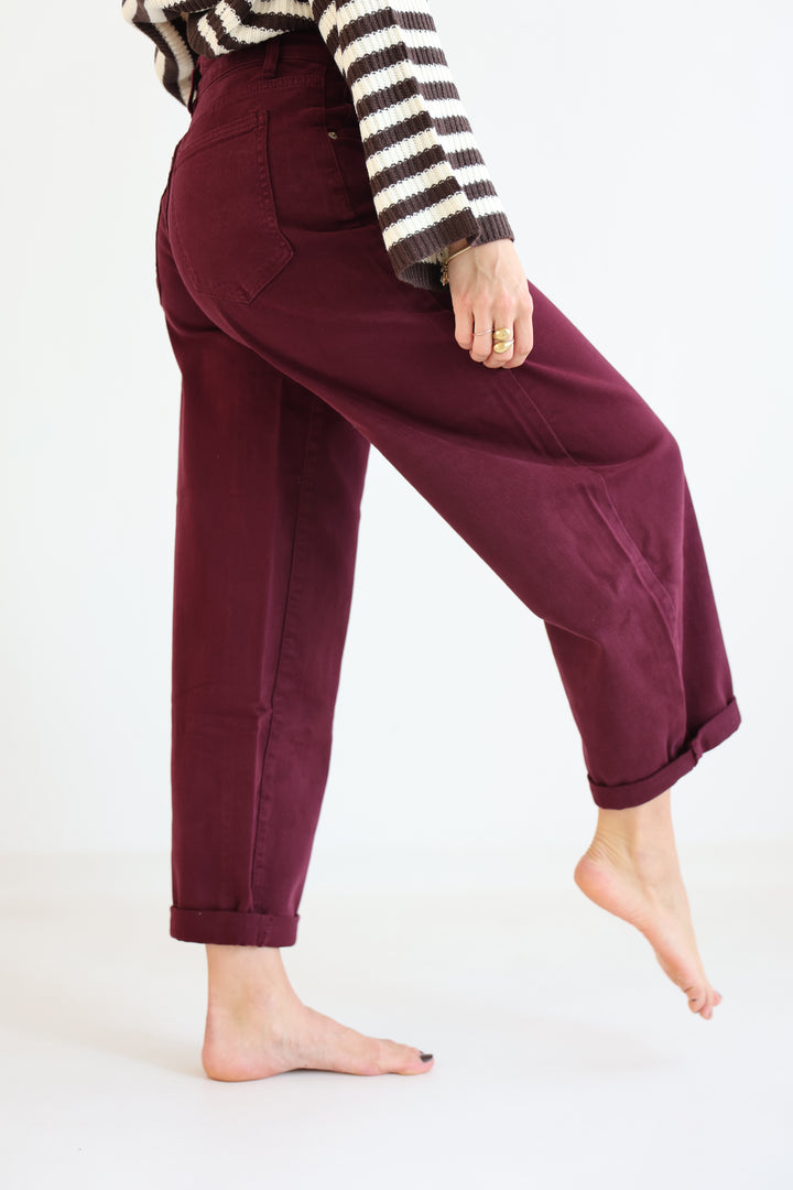 Ruby Wine Ballon Jeans