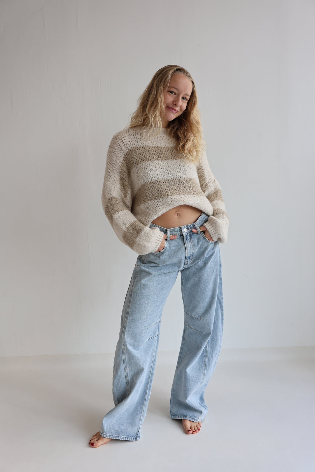 Fluffy Blockstripes Pullover Hannah
