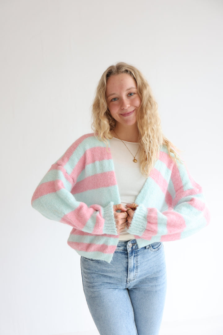 Chunky Striped Cardigan