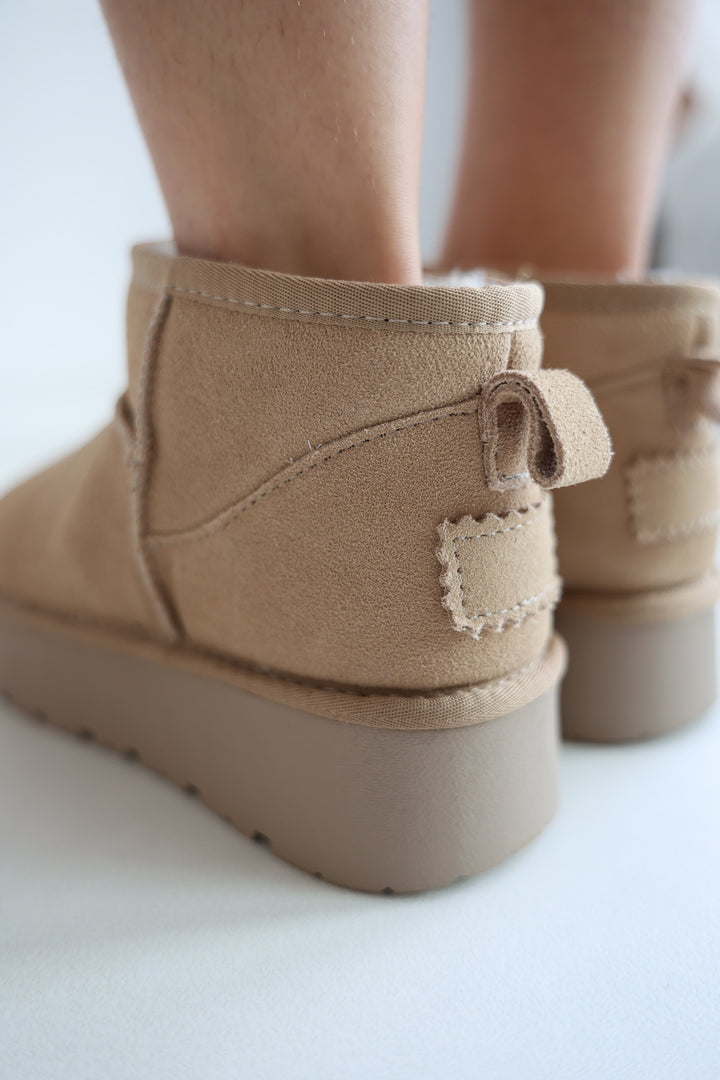 Leather Mini Plateau Boots