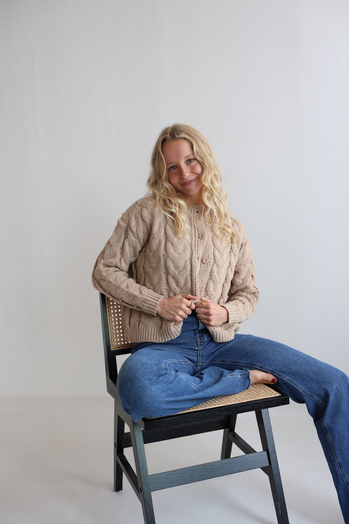 Luna Cable Knit Cardigan