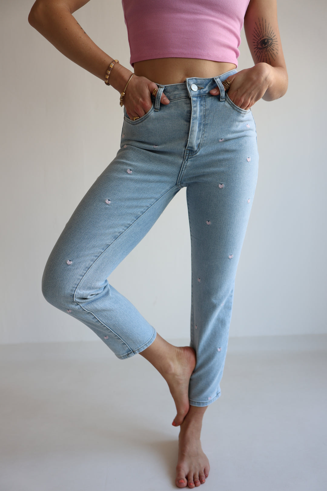 Mom Jeans Little Heartprint