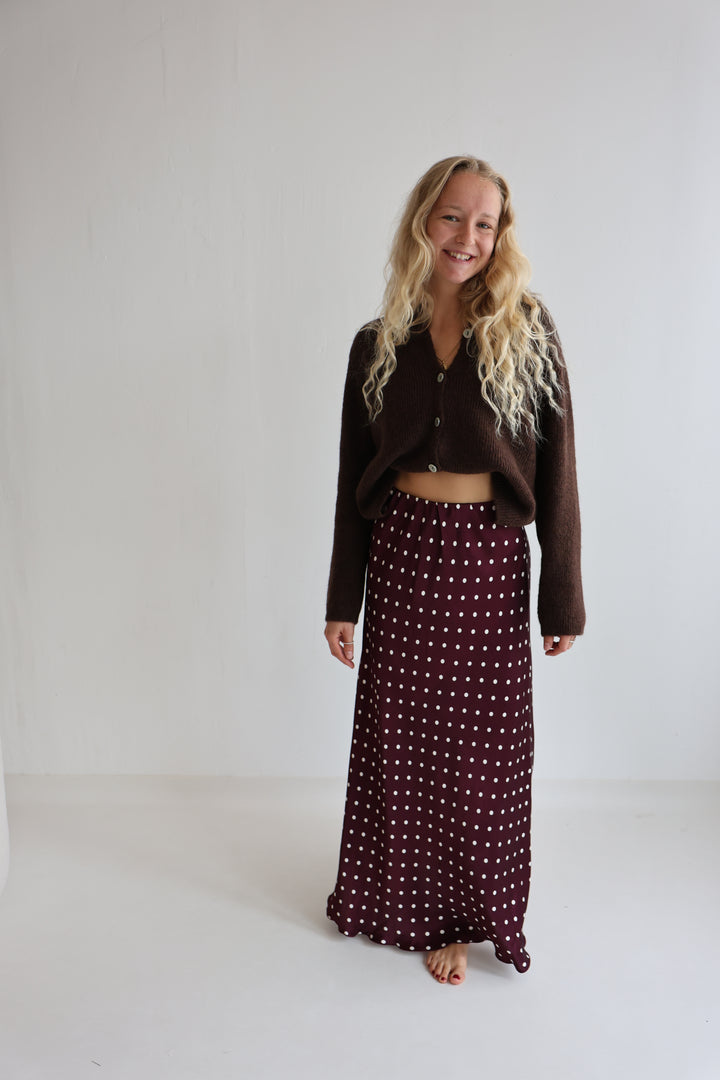 Langer Viskoserock Polka Dots