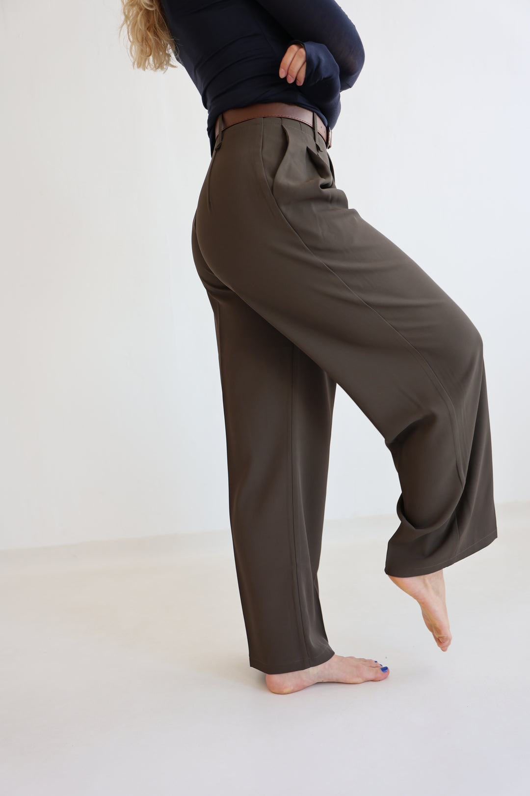 Bundfaltenhose mit Gürtel Anna
