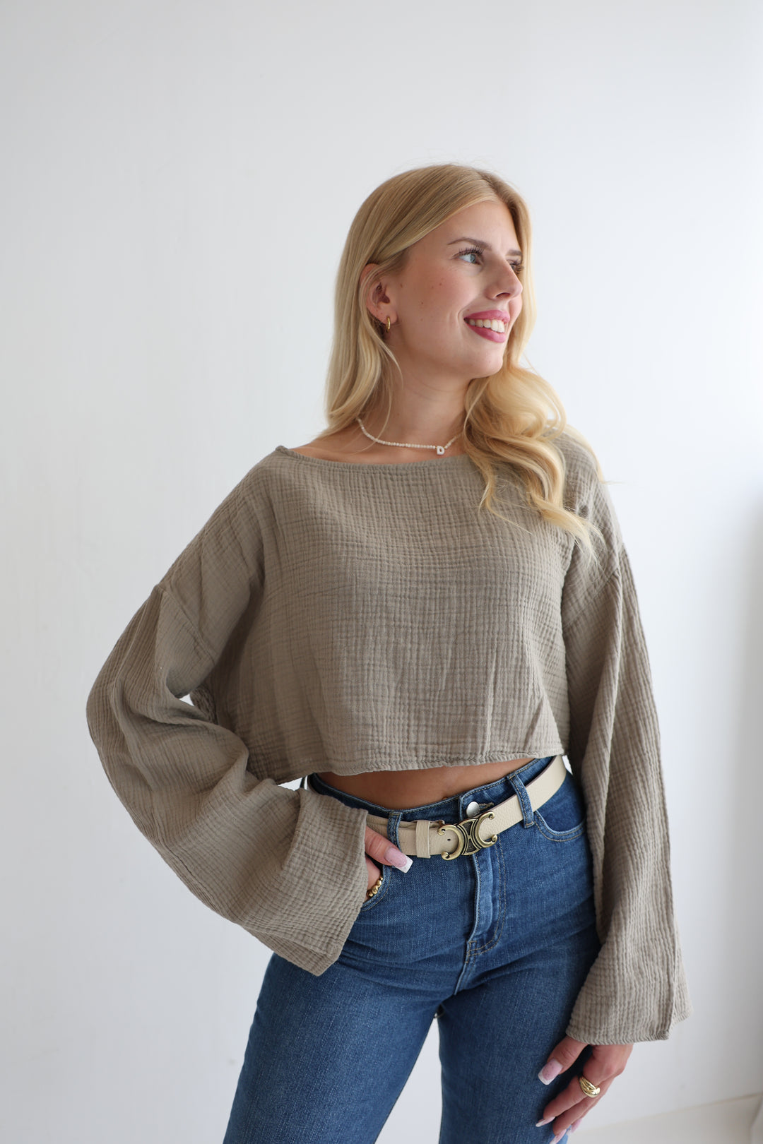 Off-Shoulder Musselinshirt Liz