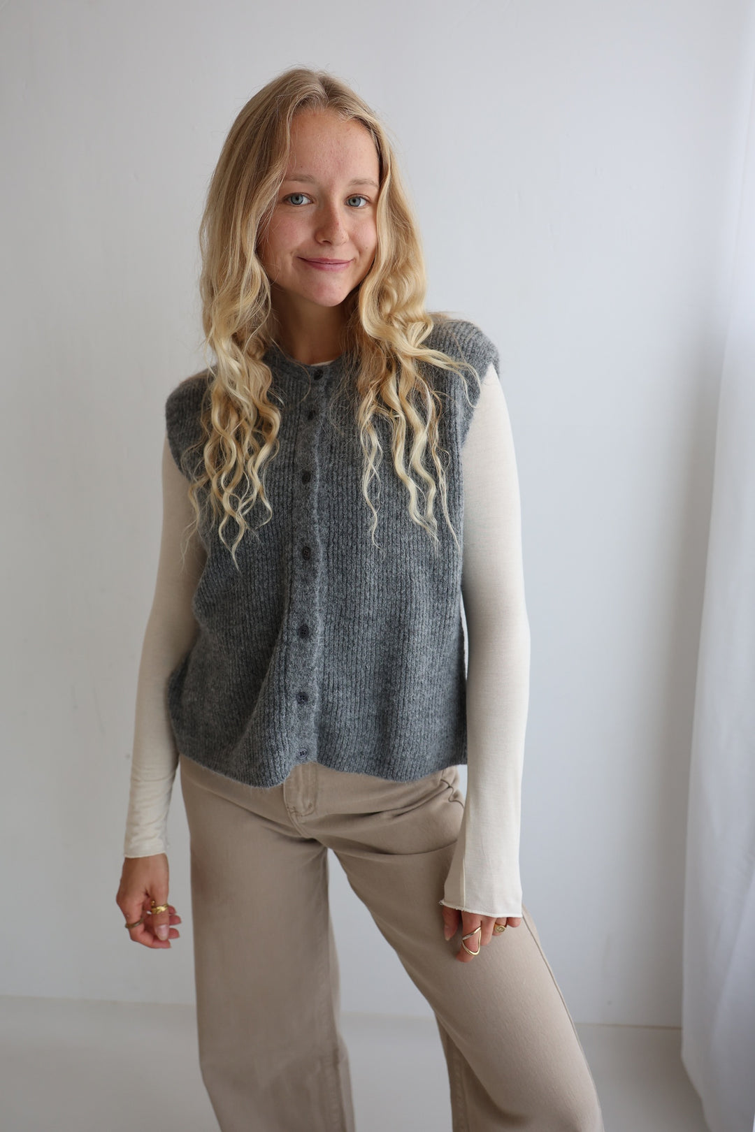 Einfarbige Weste Jolina