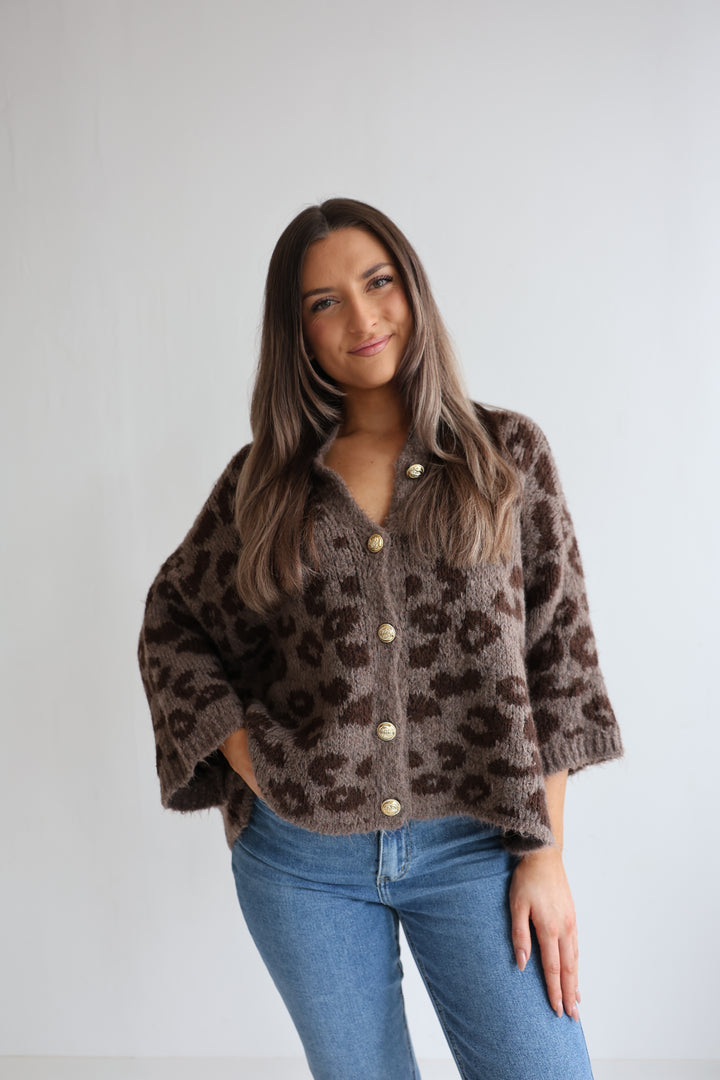 Leopard Glam Oversize Cardigan