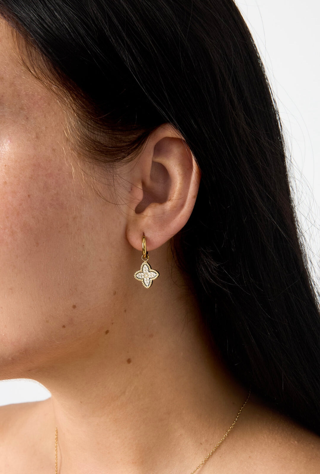 Lucky Bloom Crystal Hoops