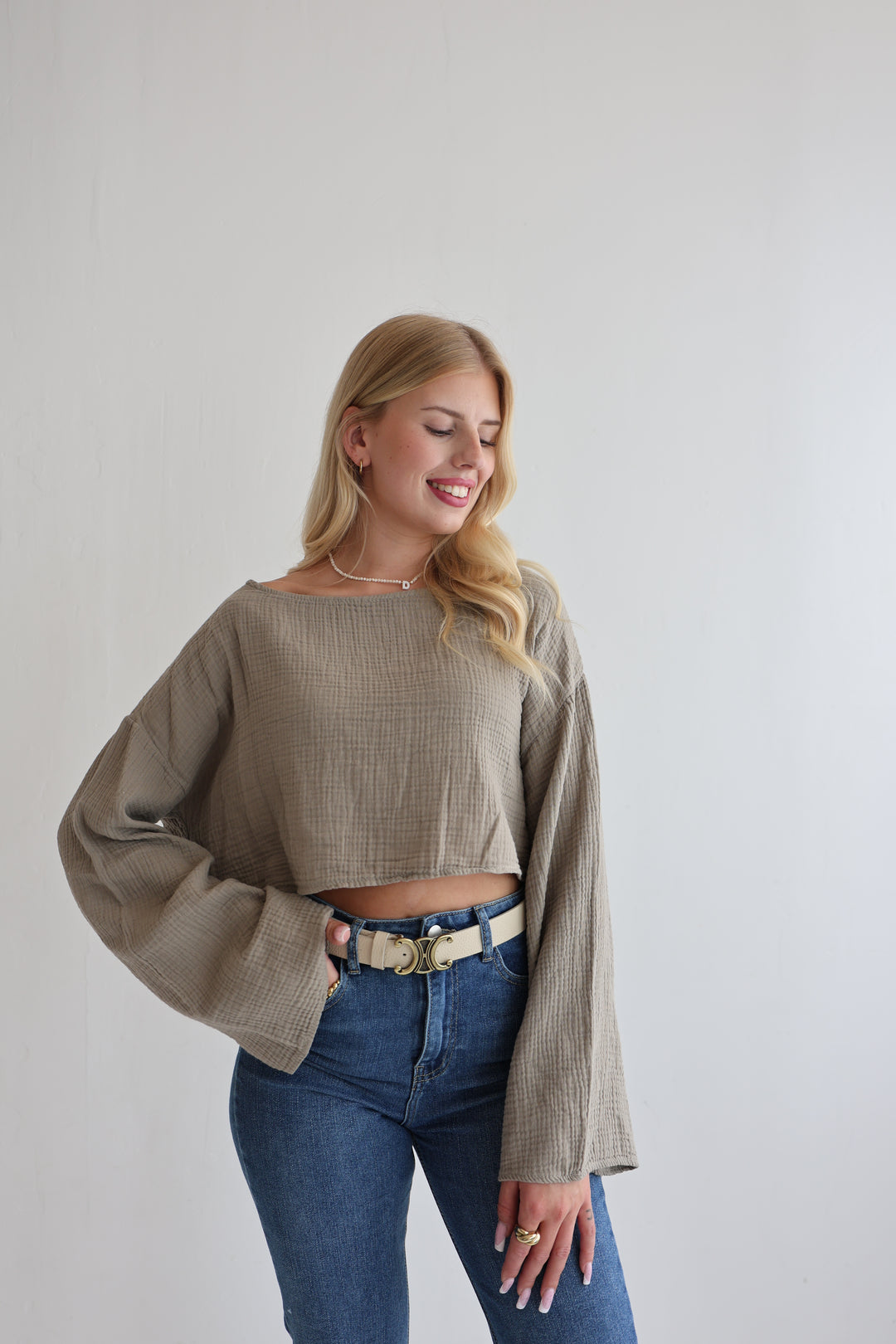 Off-Shoulder Musselinshirt Liz