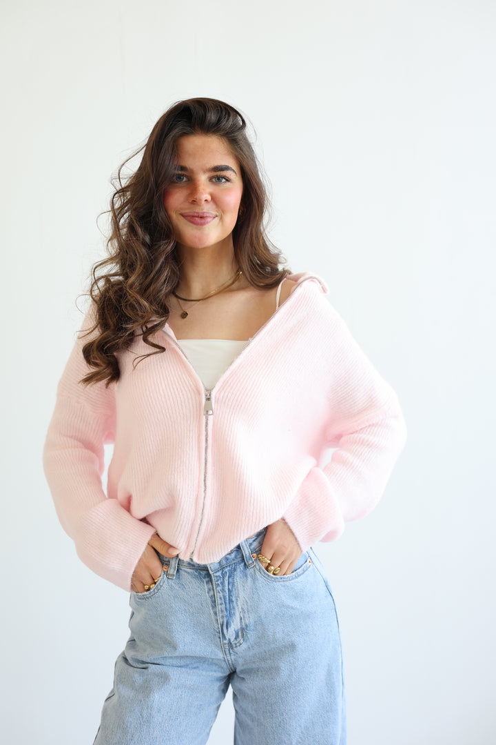 Casual Zipper Cardigan