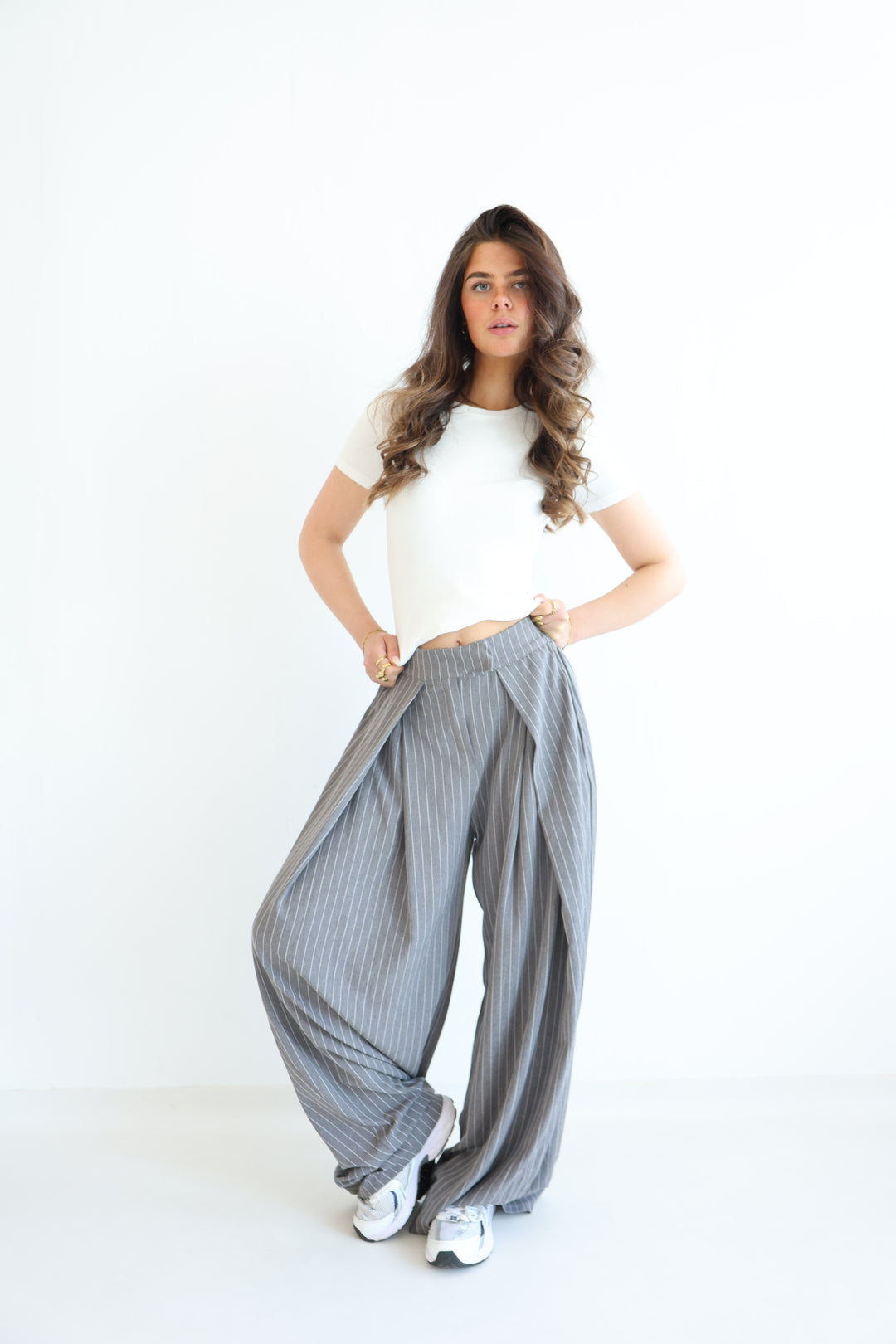 Tailored Wrap Pleat Bundfaltenhose